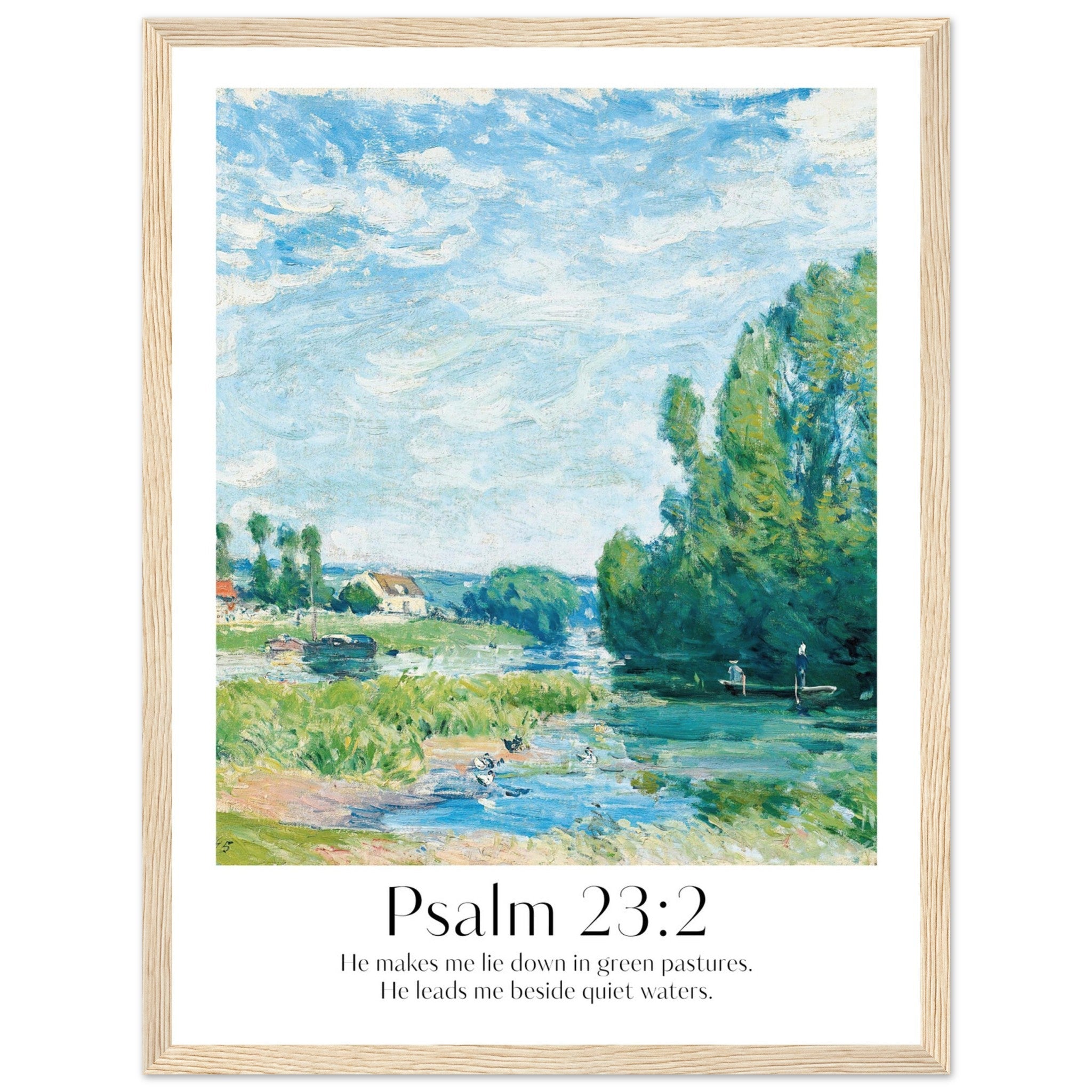 Psalm 23:2 Print - The Christian Art Company