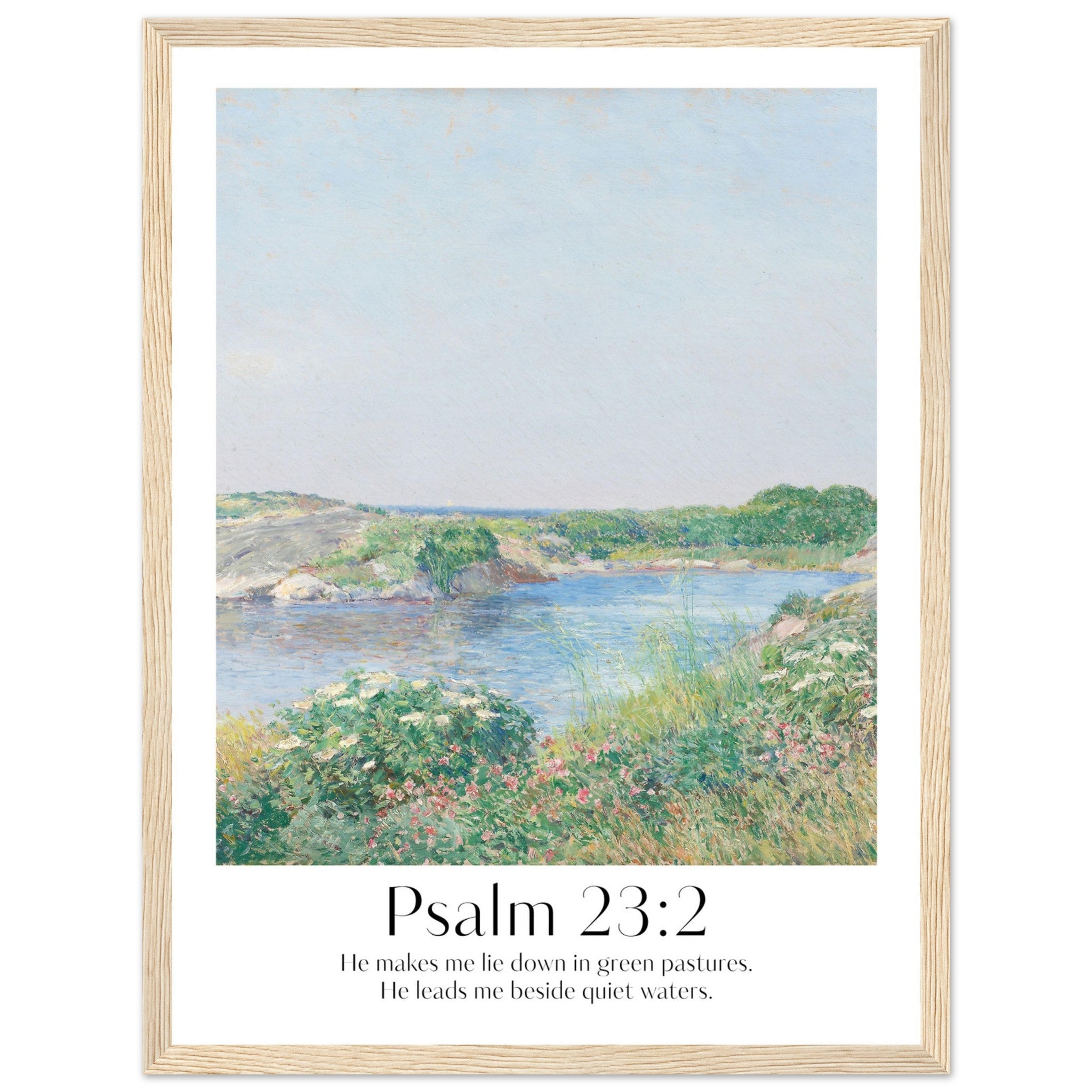 Psalm 23:2 Print - The Christian Art Company