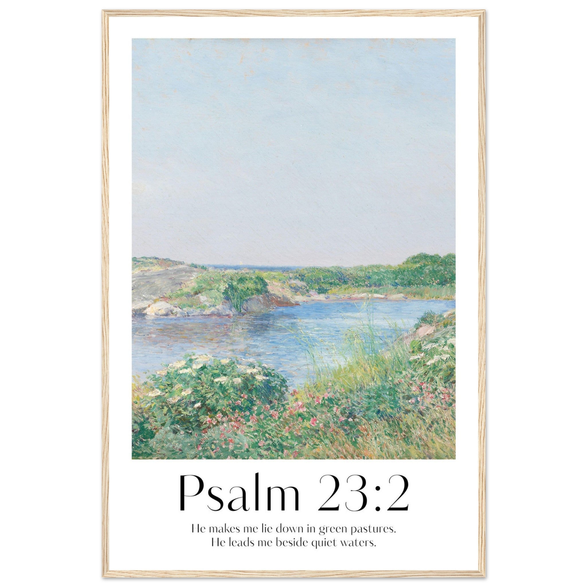 Psalm 23:2 Print - The Christian Art Company