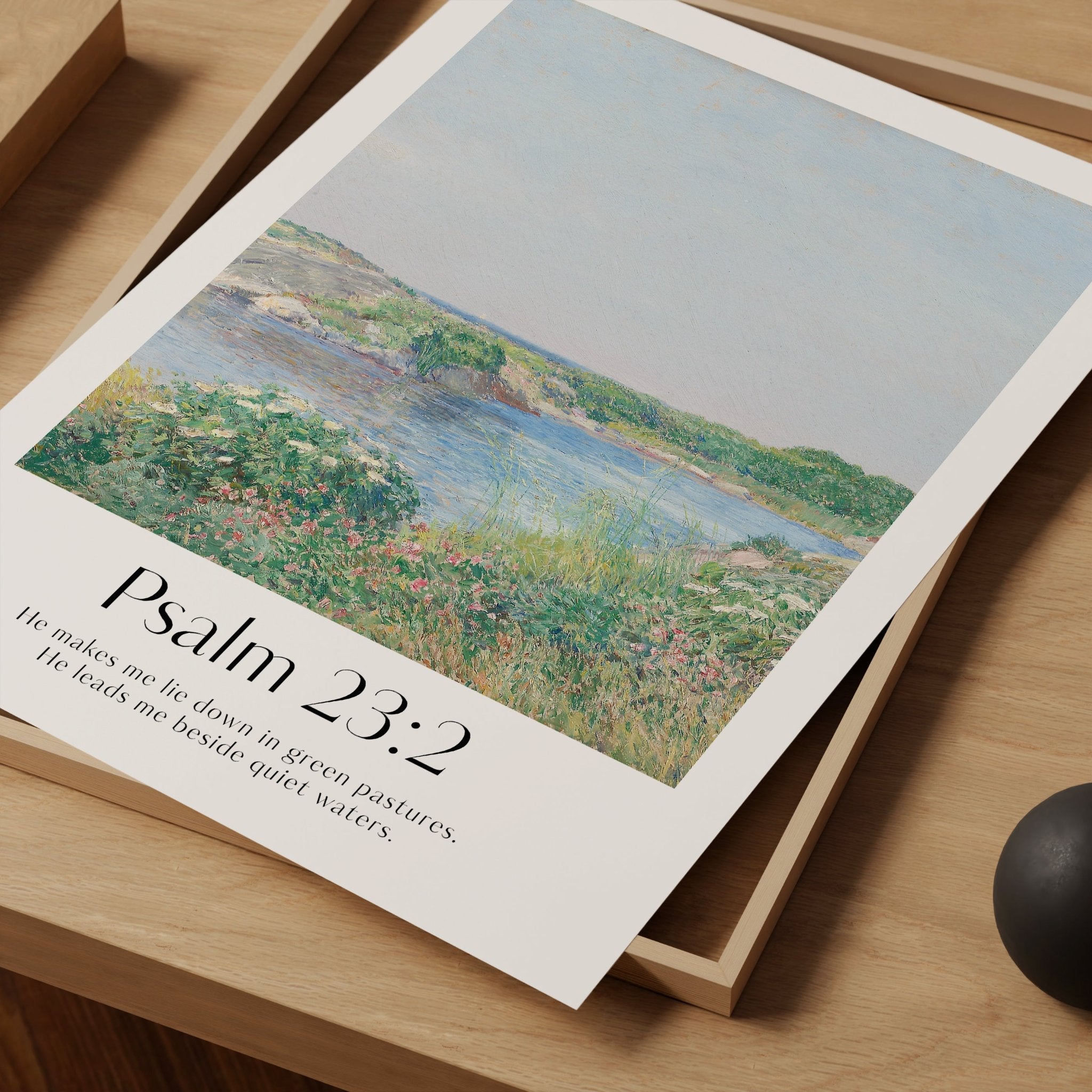 Psalm 23:2 Print - The Christian Art Company