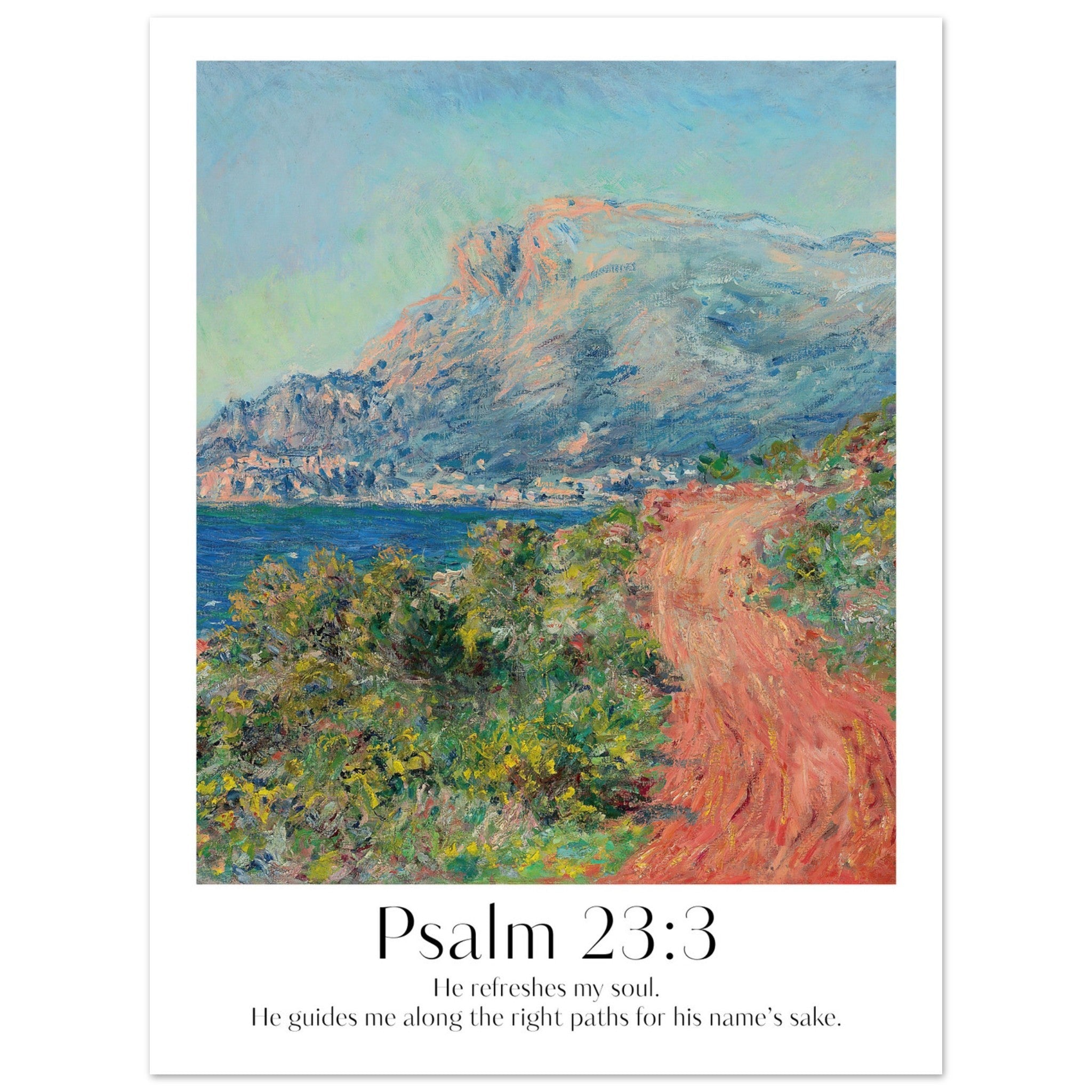 Psalm 23:2 Print - The Christian Art Company
