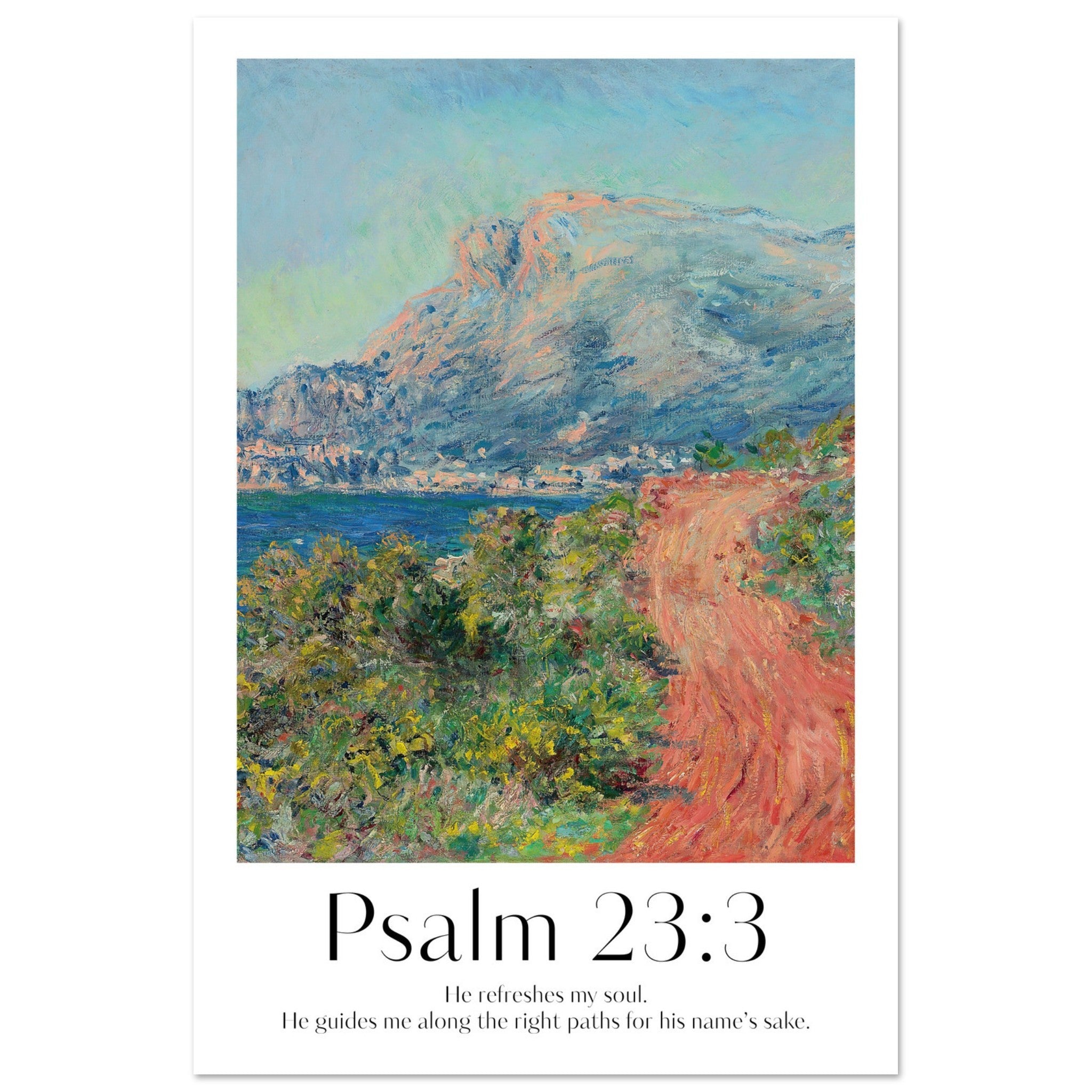 Psalm 23:2 Print - The Christian Art Company