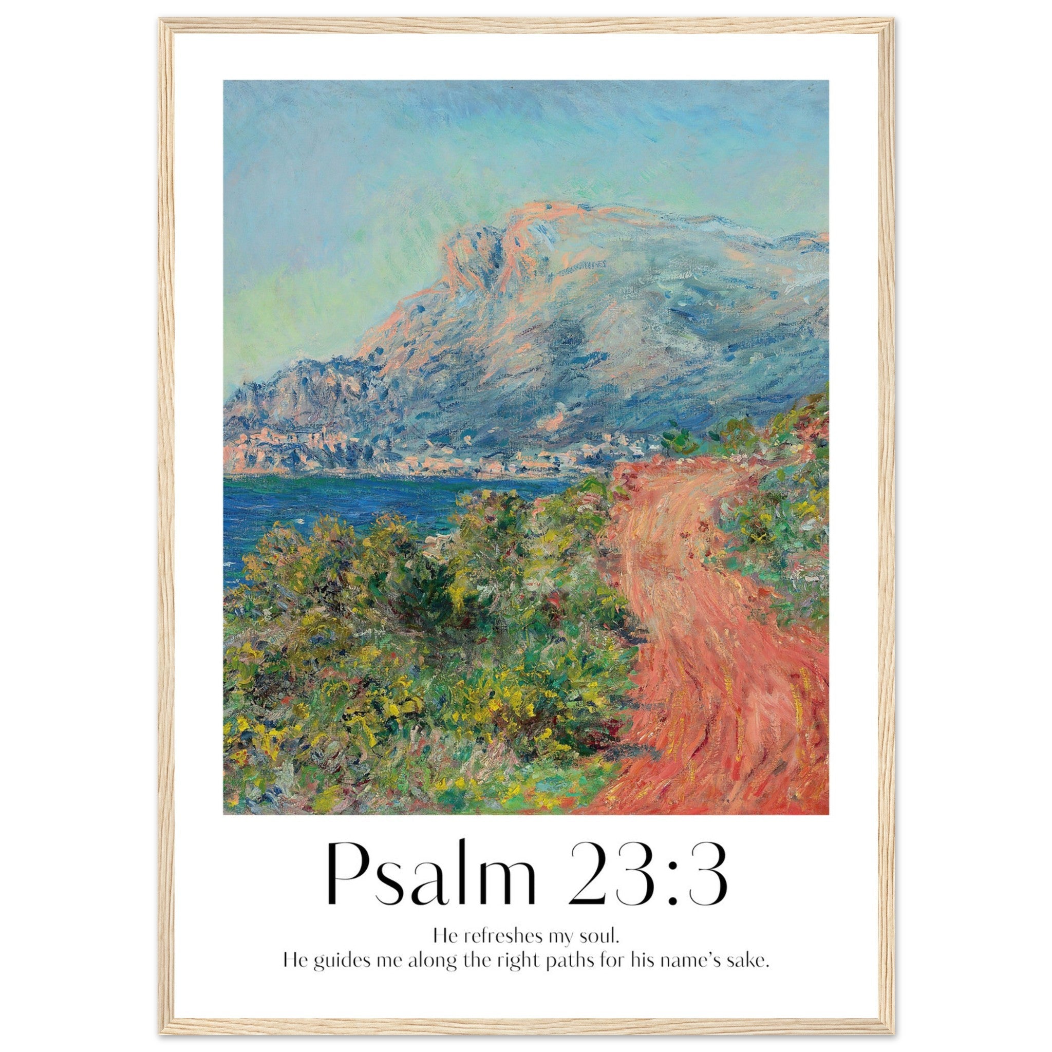Psalm 23:2 Print - The Christian Art Company