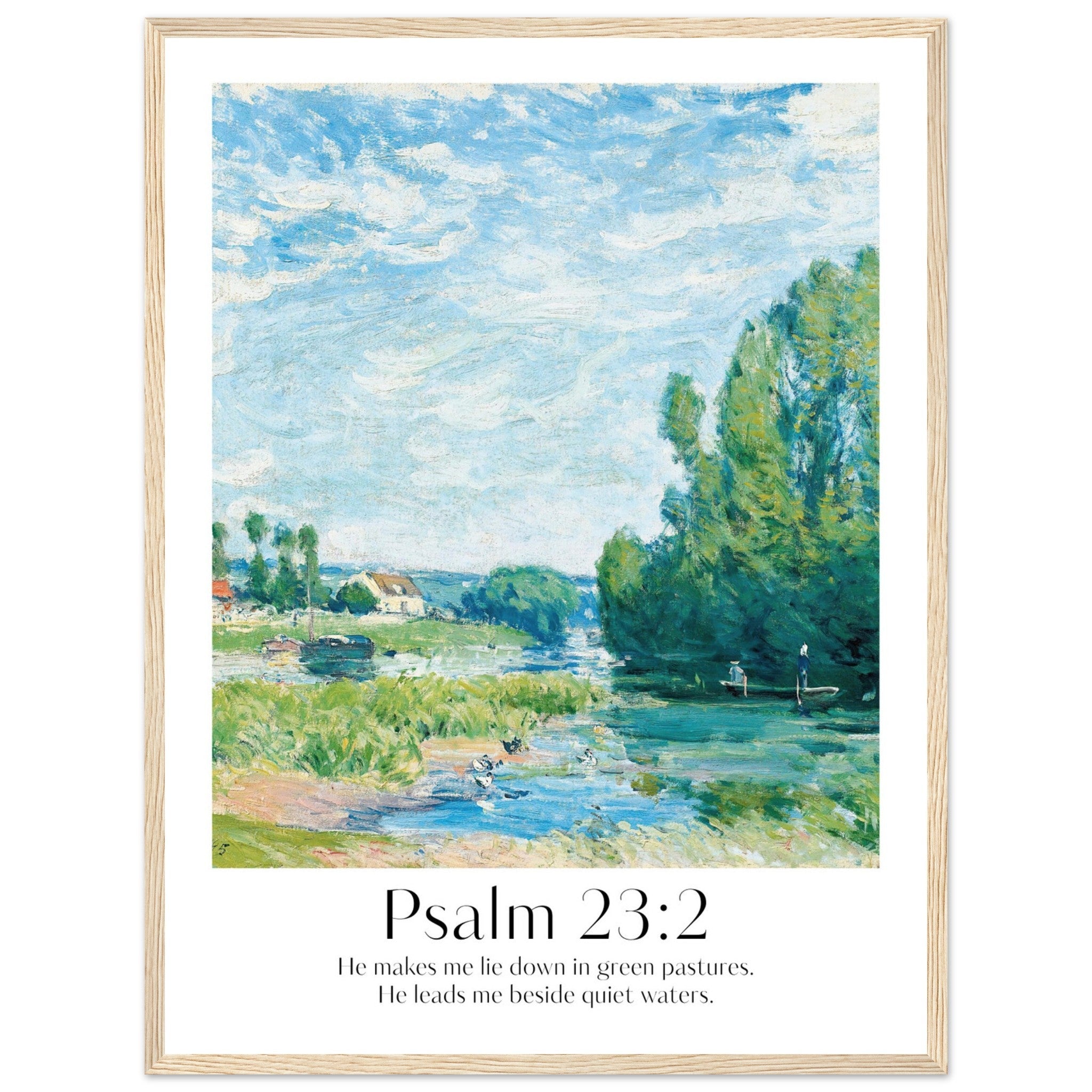 Psalm 23:2 Print - The Christian Art Company