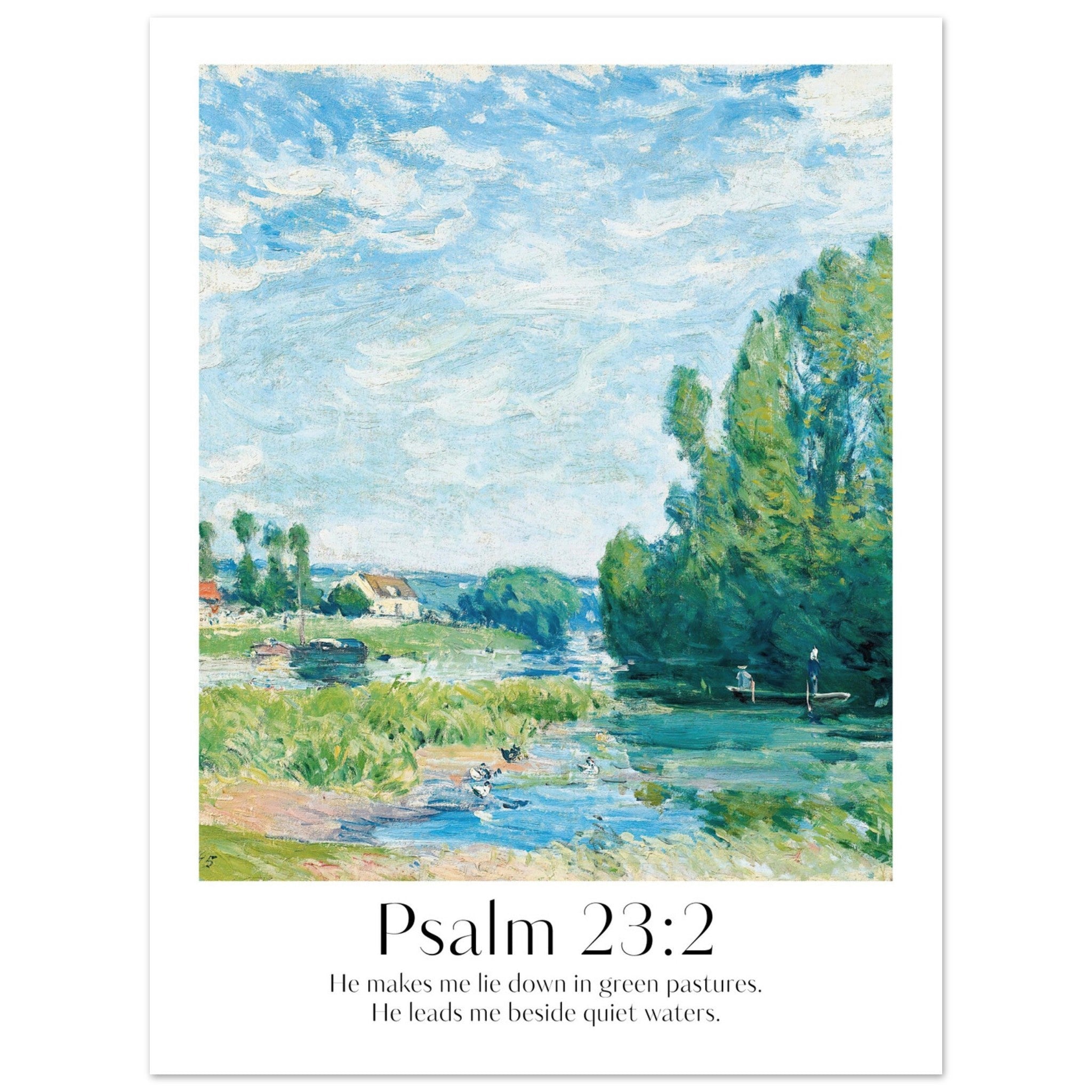 Psalm 23:2 Print - The Christian Art Company