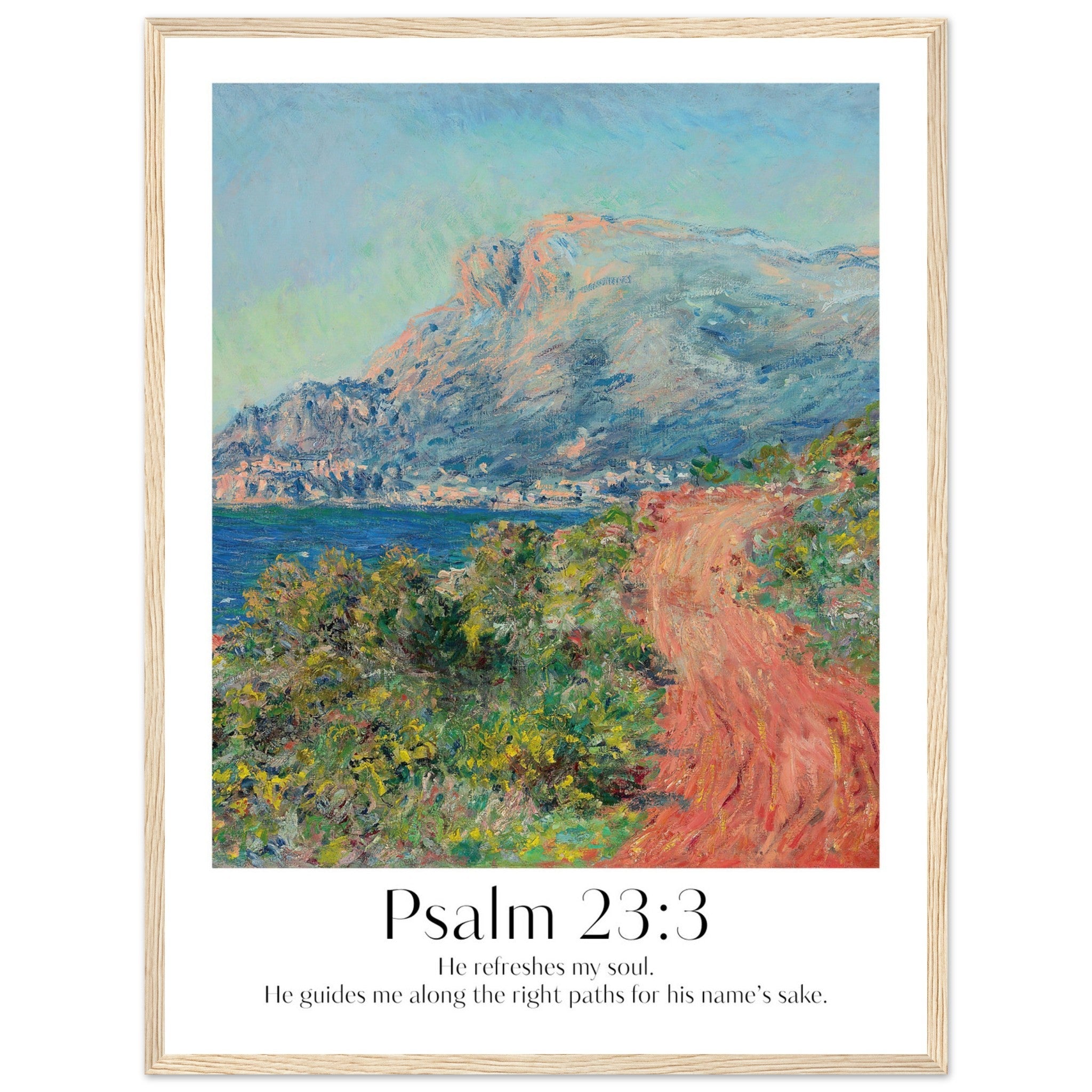 Psalm 23:2 Print - The Christian Art Company