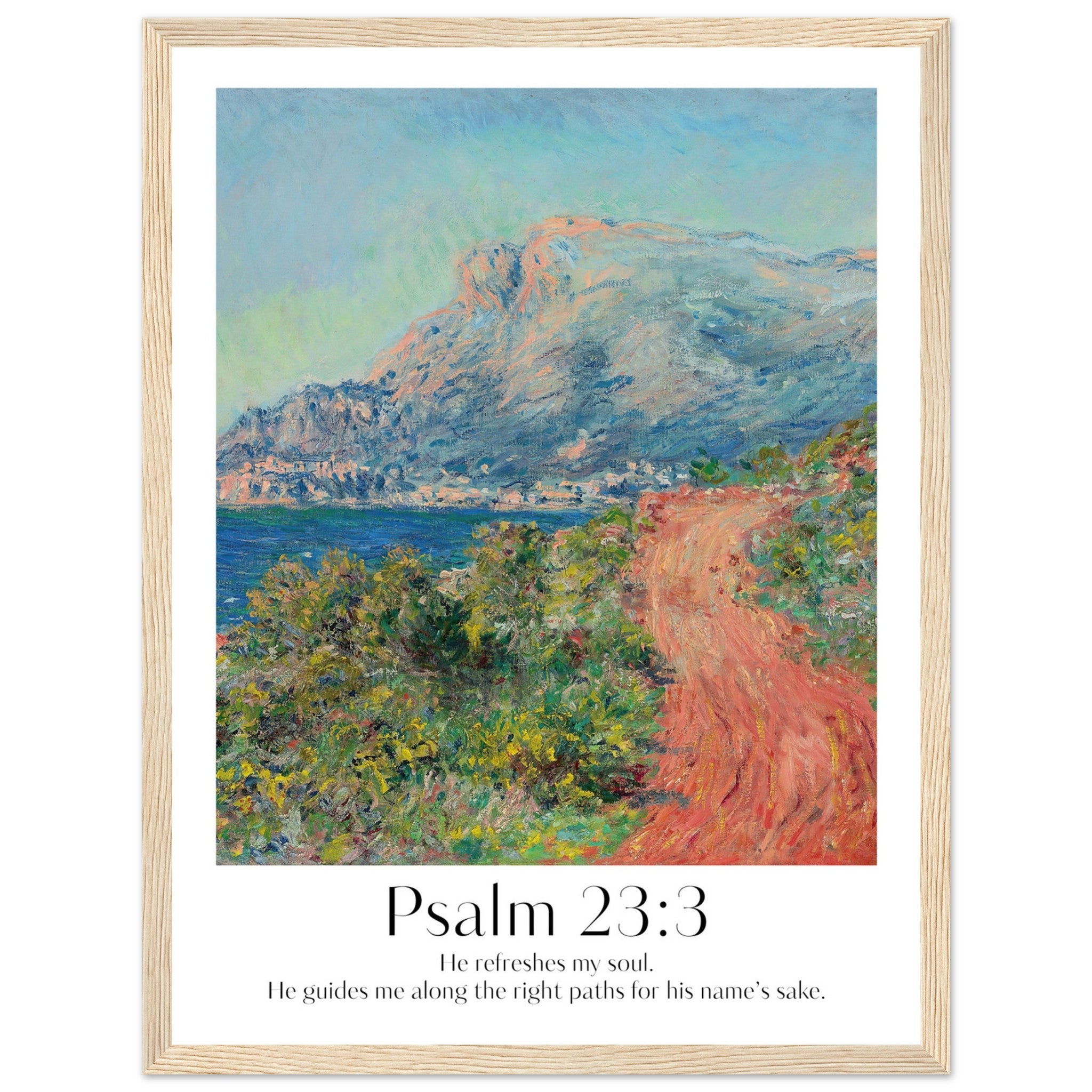 Psalm 23:2 Print - The Christian Art Company