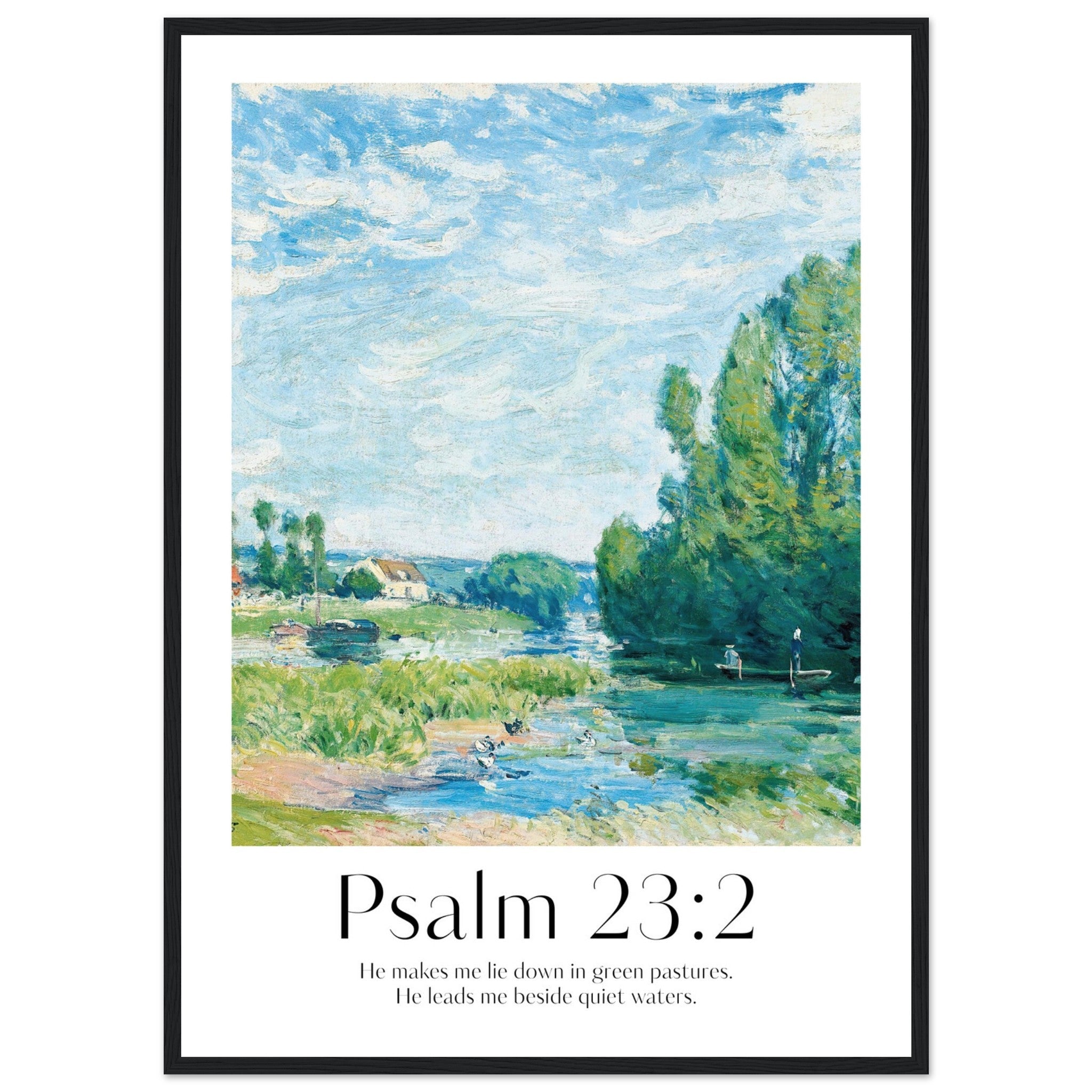 Psalm 23:2 Print - The Christian Art Company