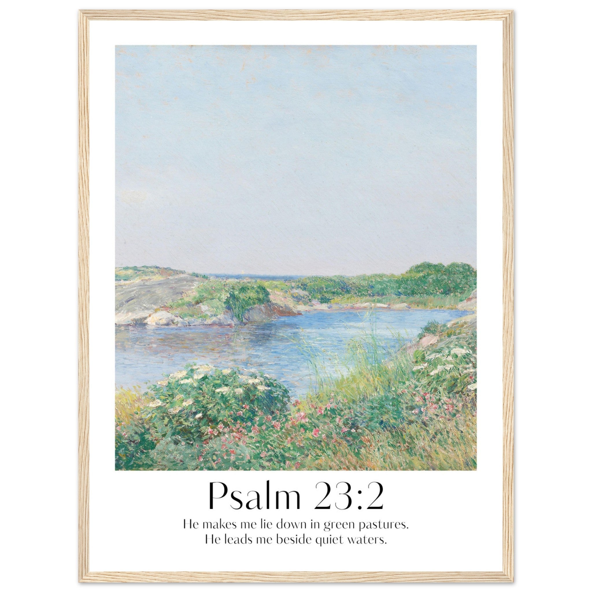 Psalm 23:2 Print - The Christian Art Company