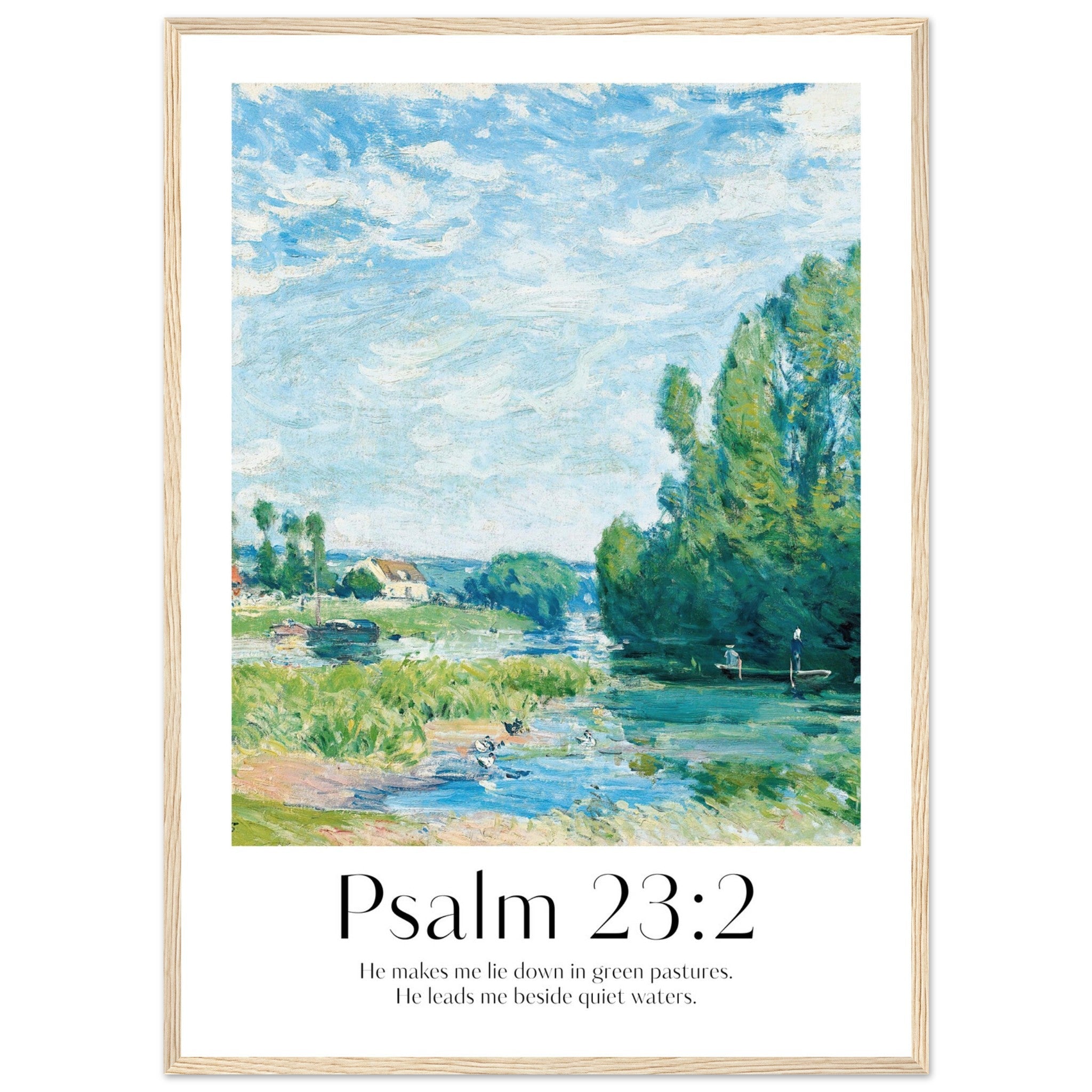 Psalm 23:2 Print - The Christian Art Company