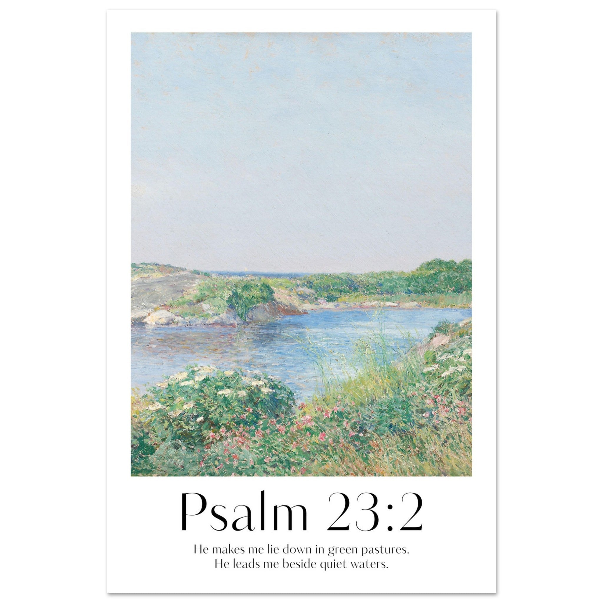 Psalm 23:2 Print - The Christian Art Company