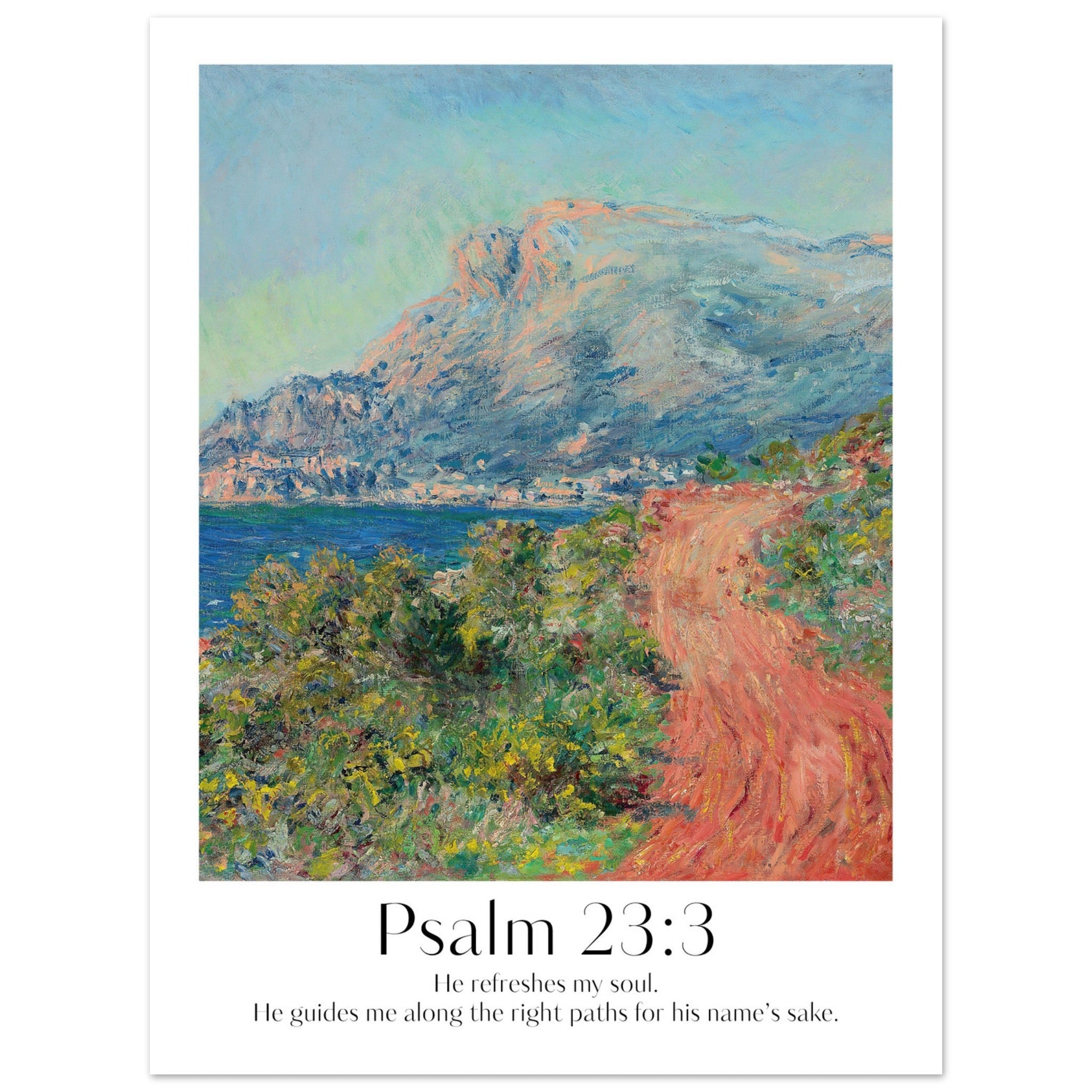 Psalm 23:2 Print - The Christian Art Company