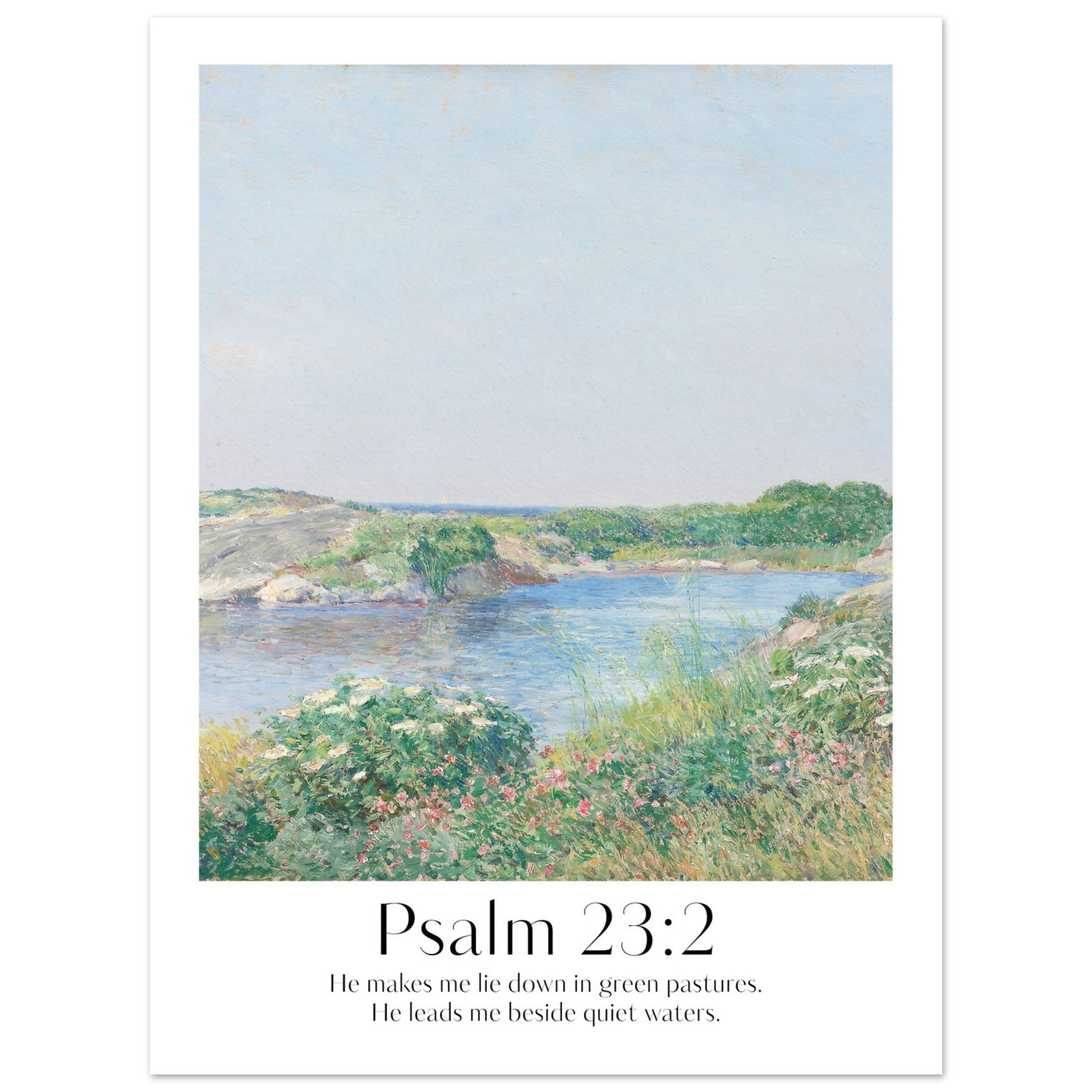 Psalm 23:2 Print - The Christian Art Company