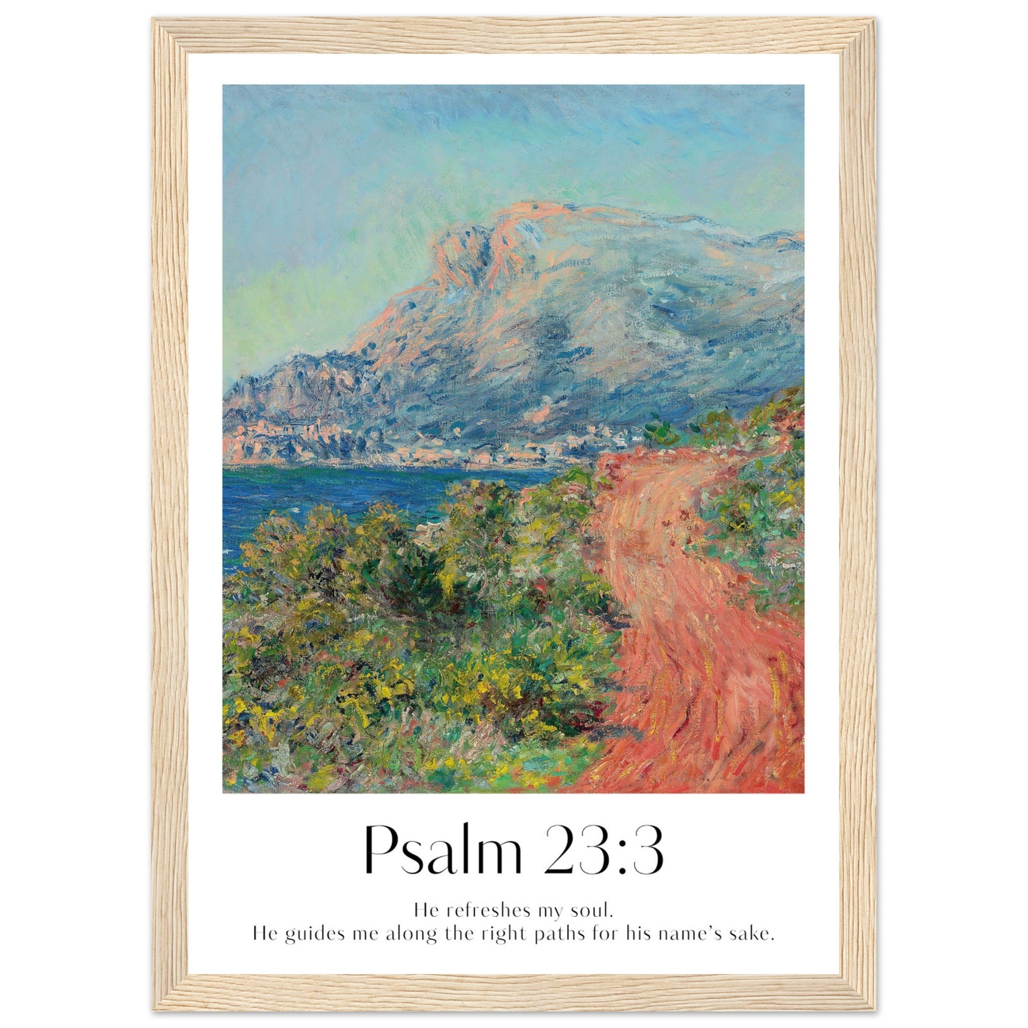 Psalm 23:2 Print - The Christian Art Company