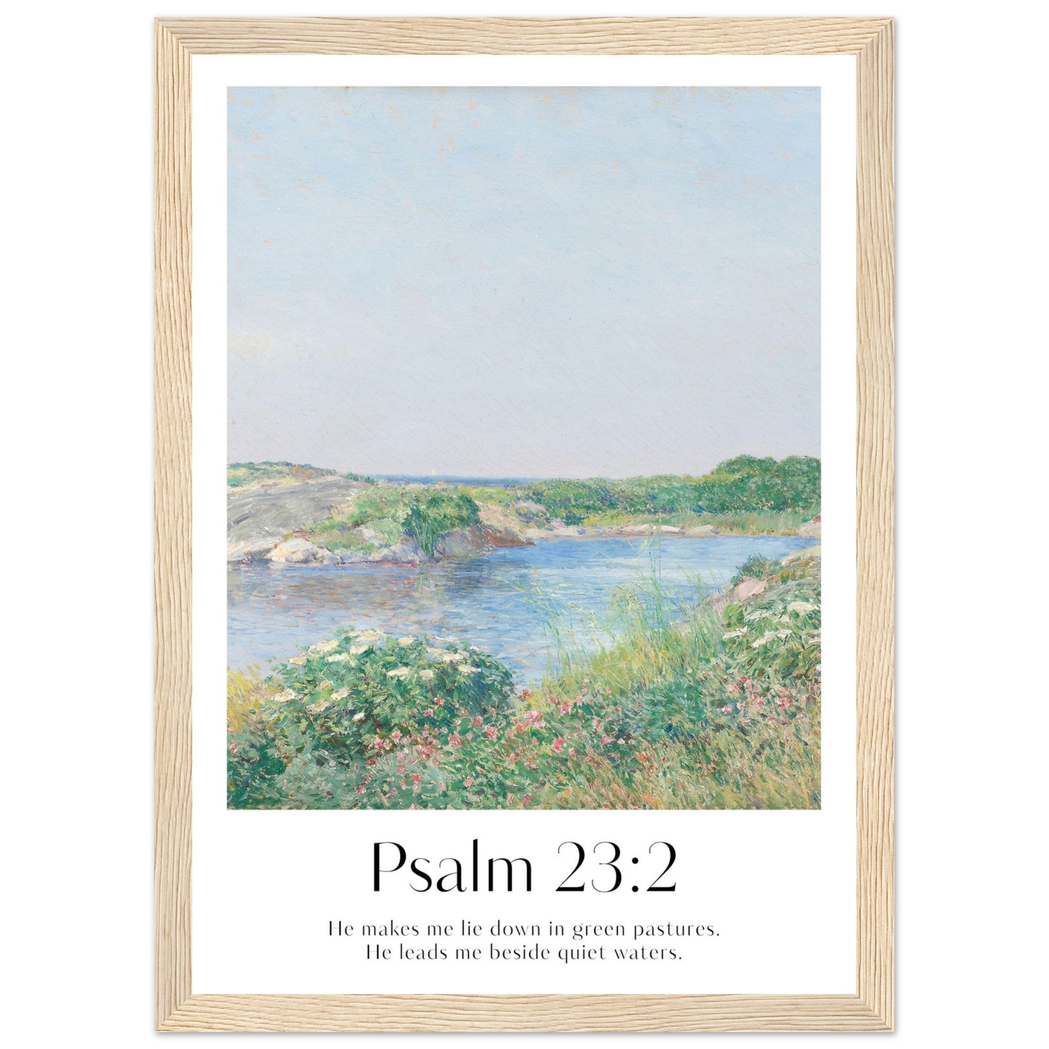 Psalm 23:2 Print - The Christian Art Company