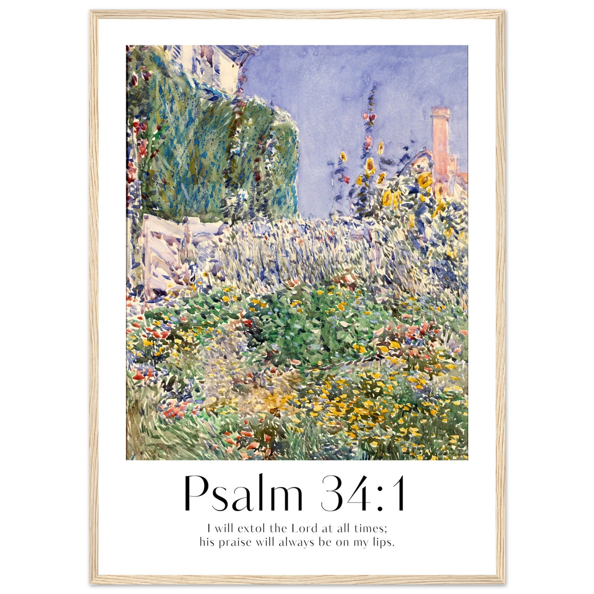Psalm 34:1 Print - The Christian Art Company