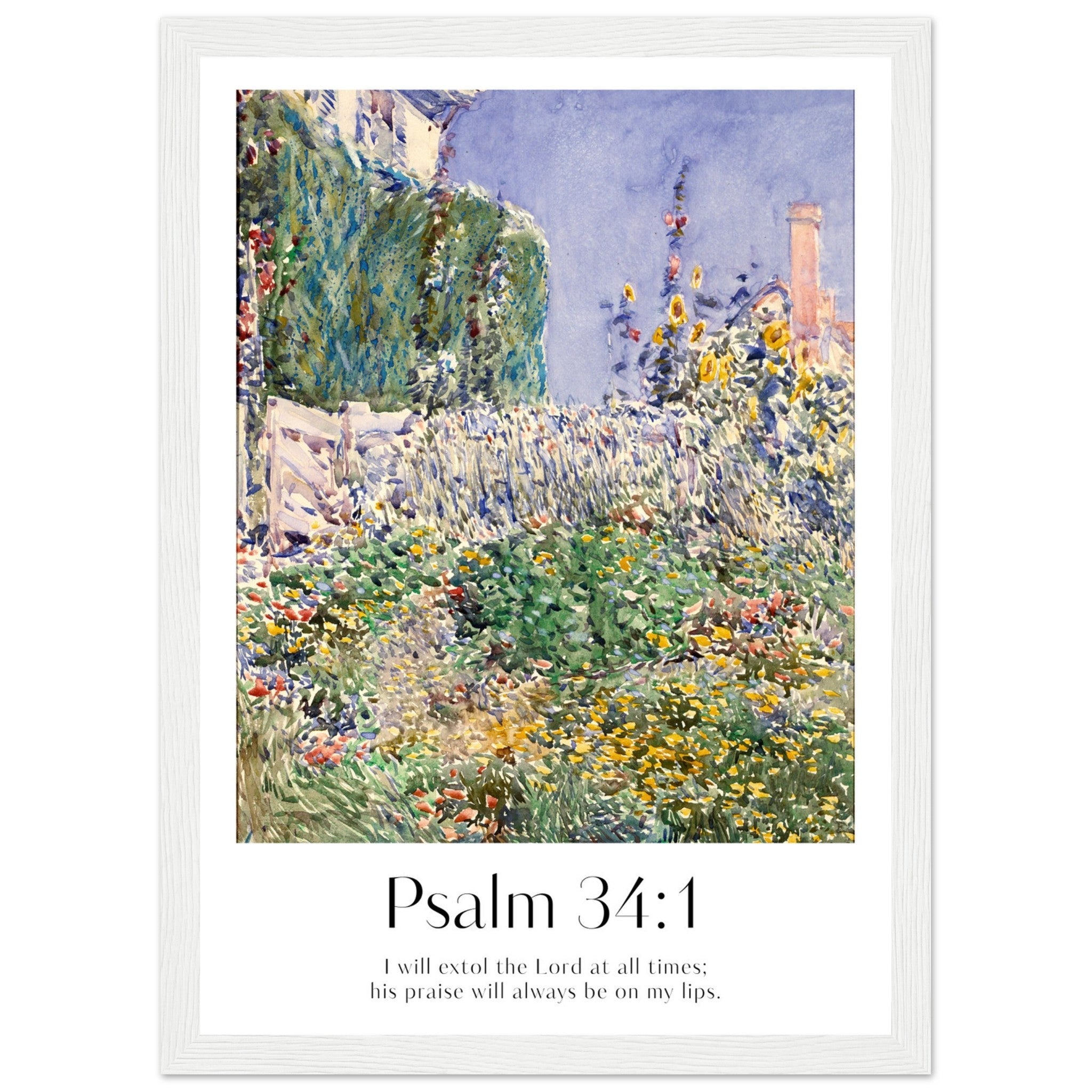 Psalm 34:1 Print - The Christian Art Company