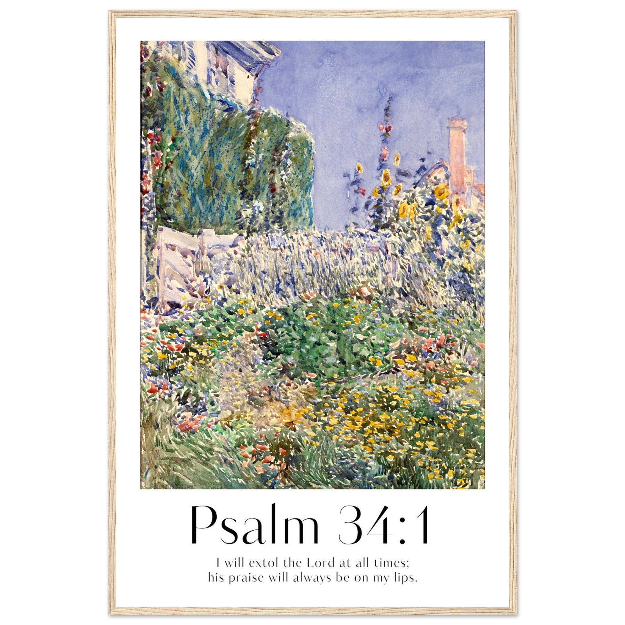Psalm 34:1 Print - The Christian Art Company