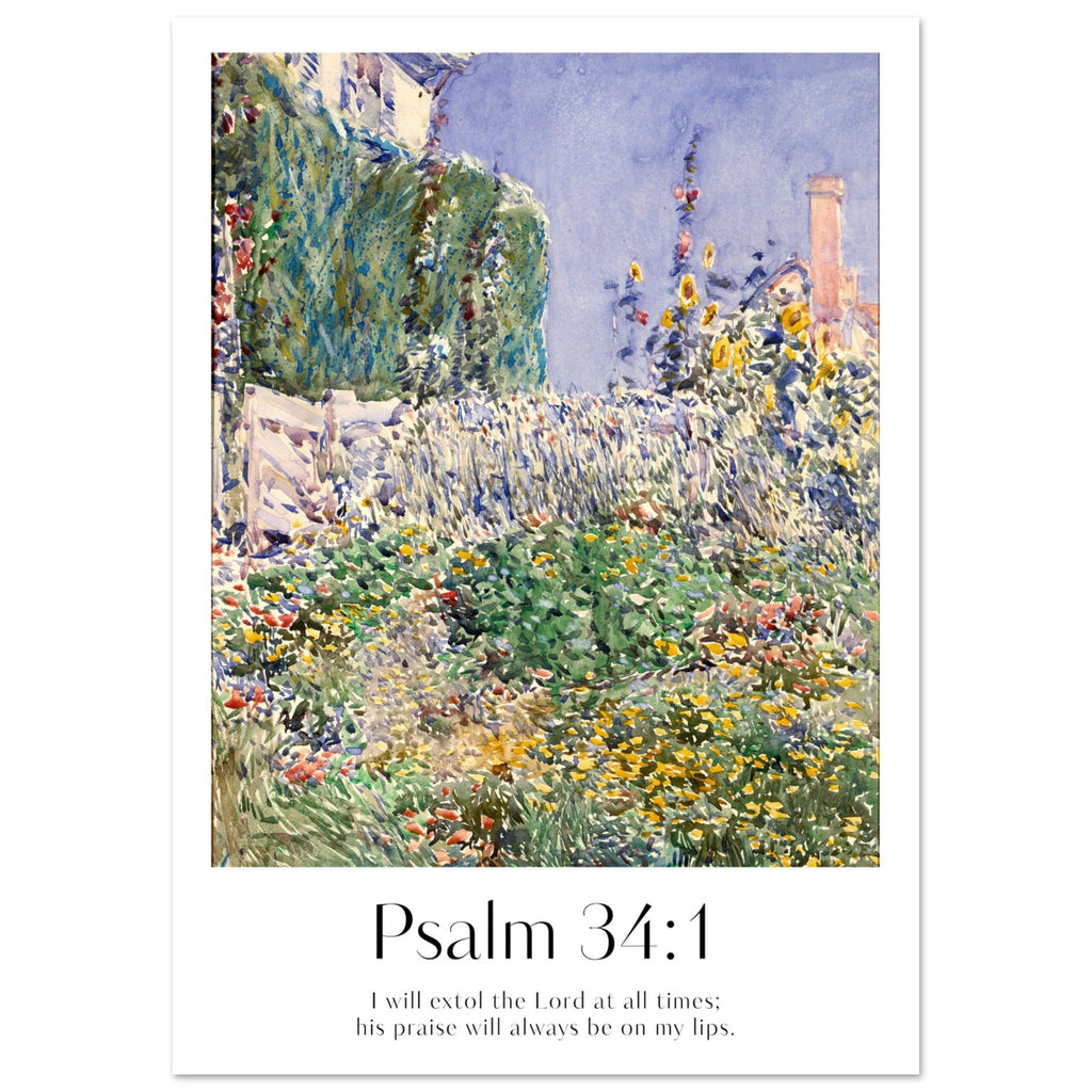 Psalm 34:1 Print - The Christian Art Company
