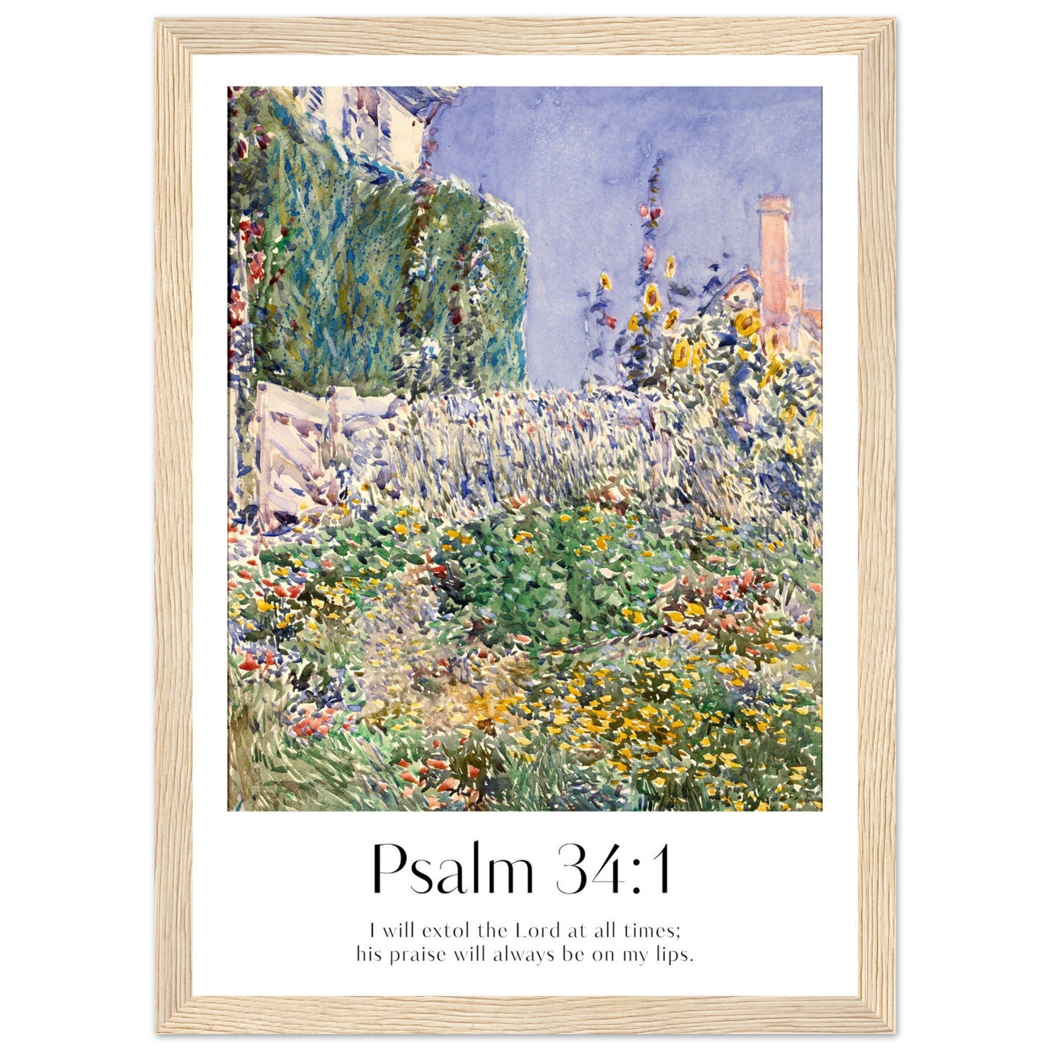 Psalm 34:1 Print - The Christian Art Company