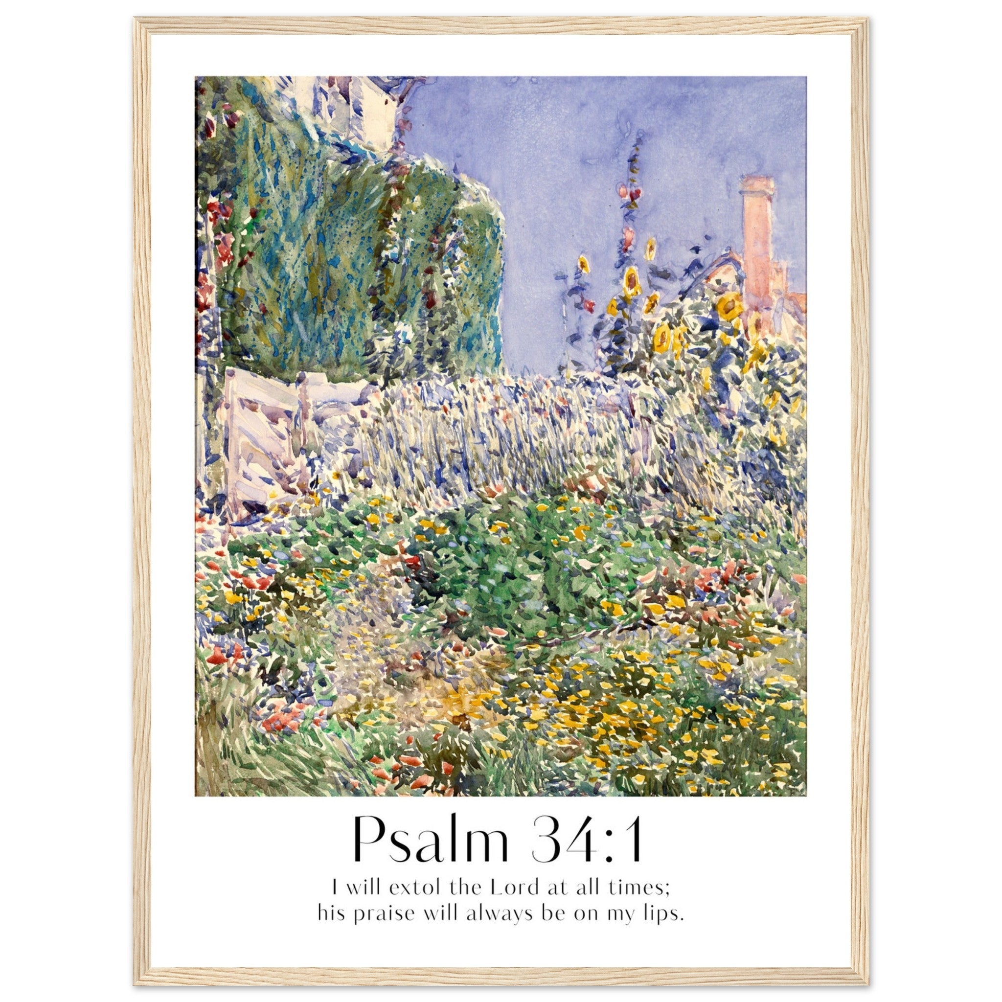 Psalm 34:1 Print - The Christian Art Company