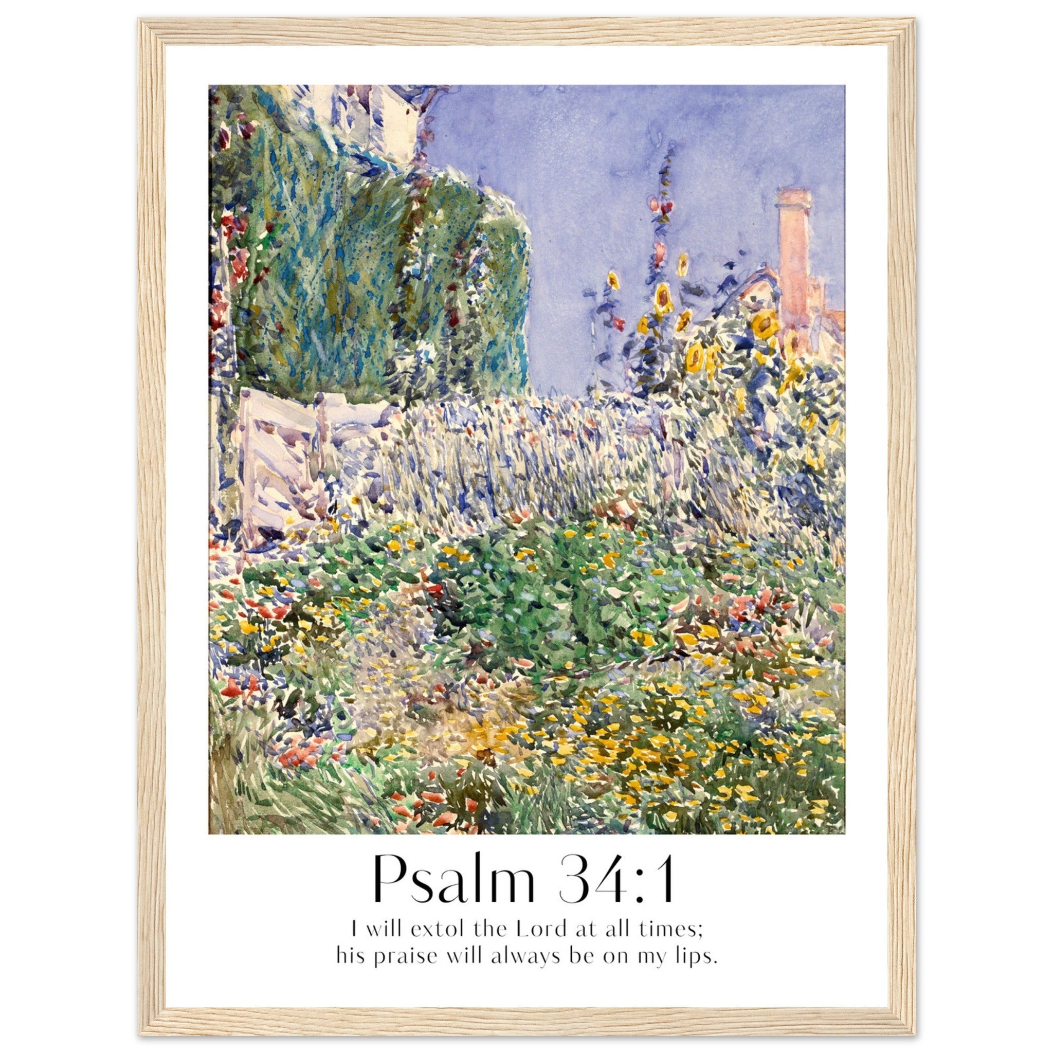 Psalm 34:1 Print - The Christian Art Company