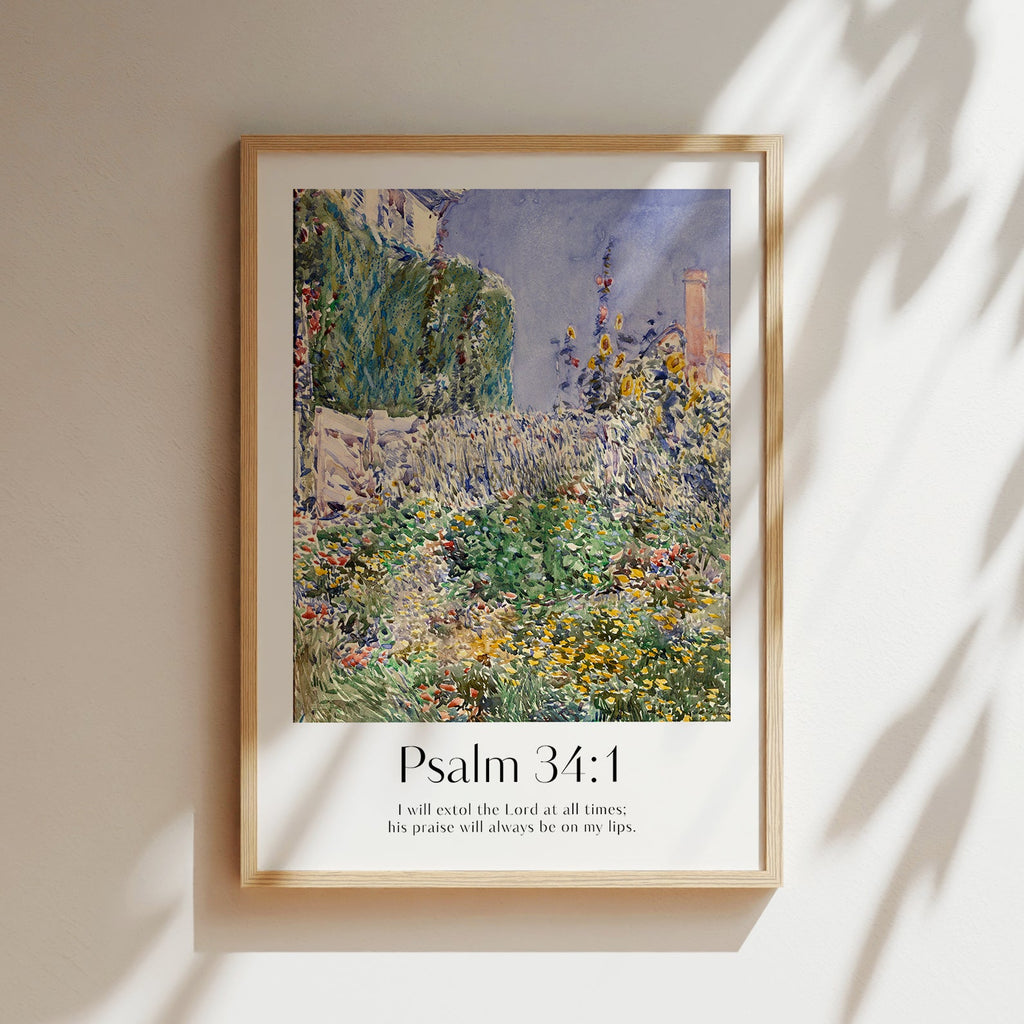 Psalm 34:1 Print - The Christian Art Company