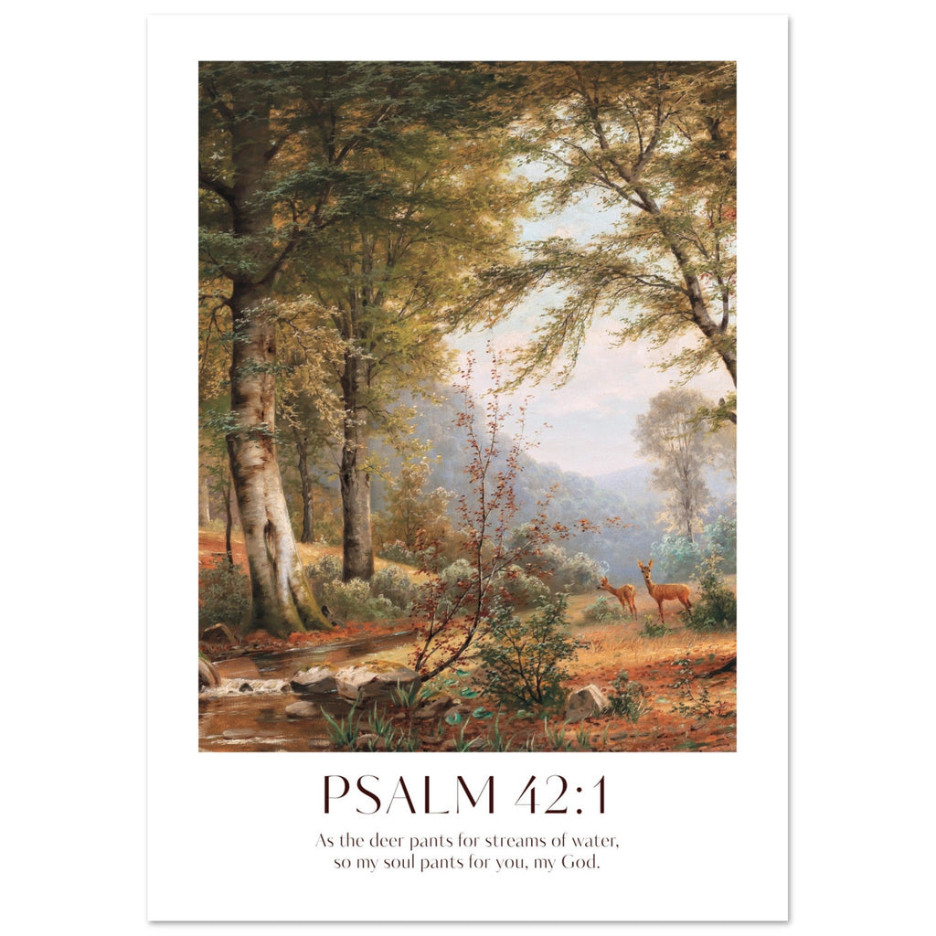 Psalm 42:1 Print - The Christian Art Company