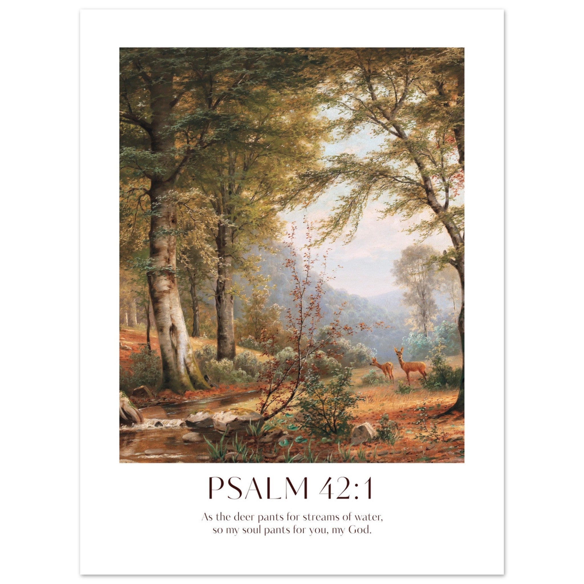 Psalm 42:1 Print - The Christian Art Company