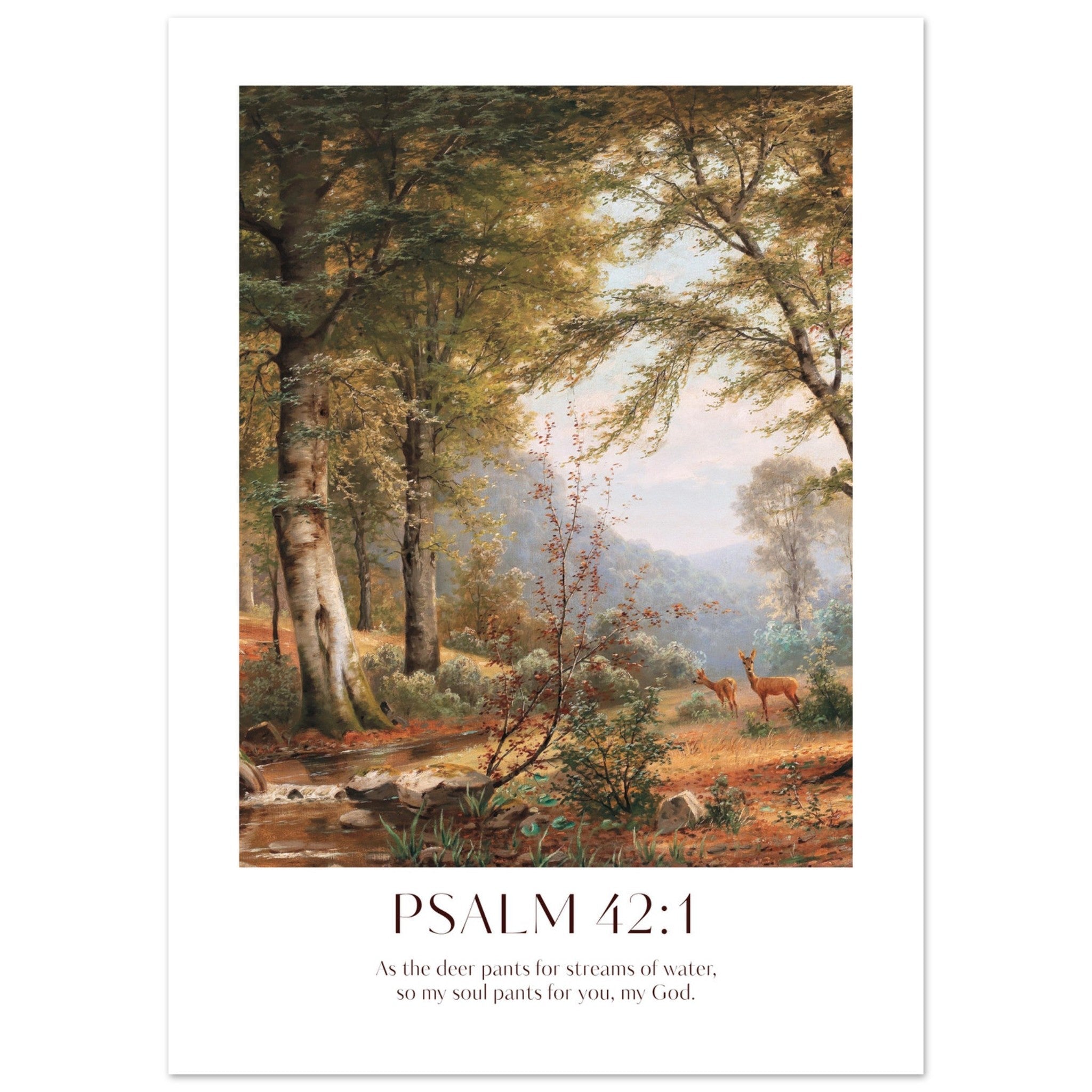 Psalm 42:1 Print - The Christian Art Company