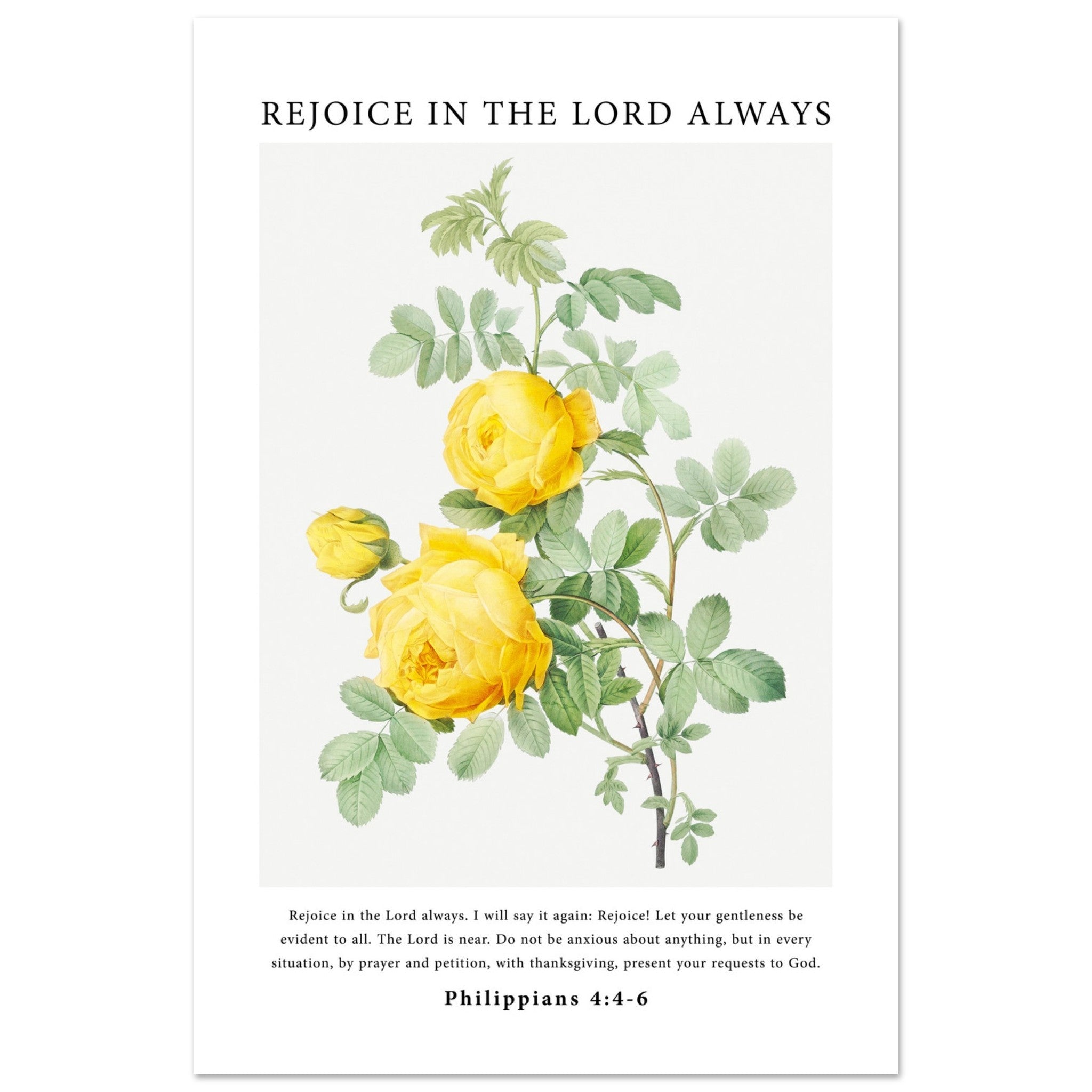 Rejoice In The Lord Always Print - The Christian Art Company