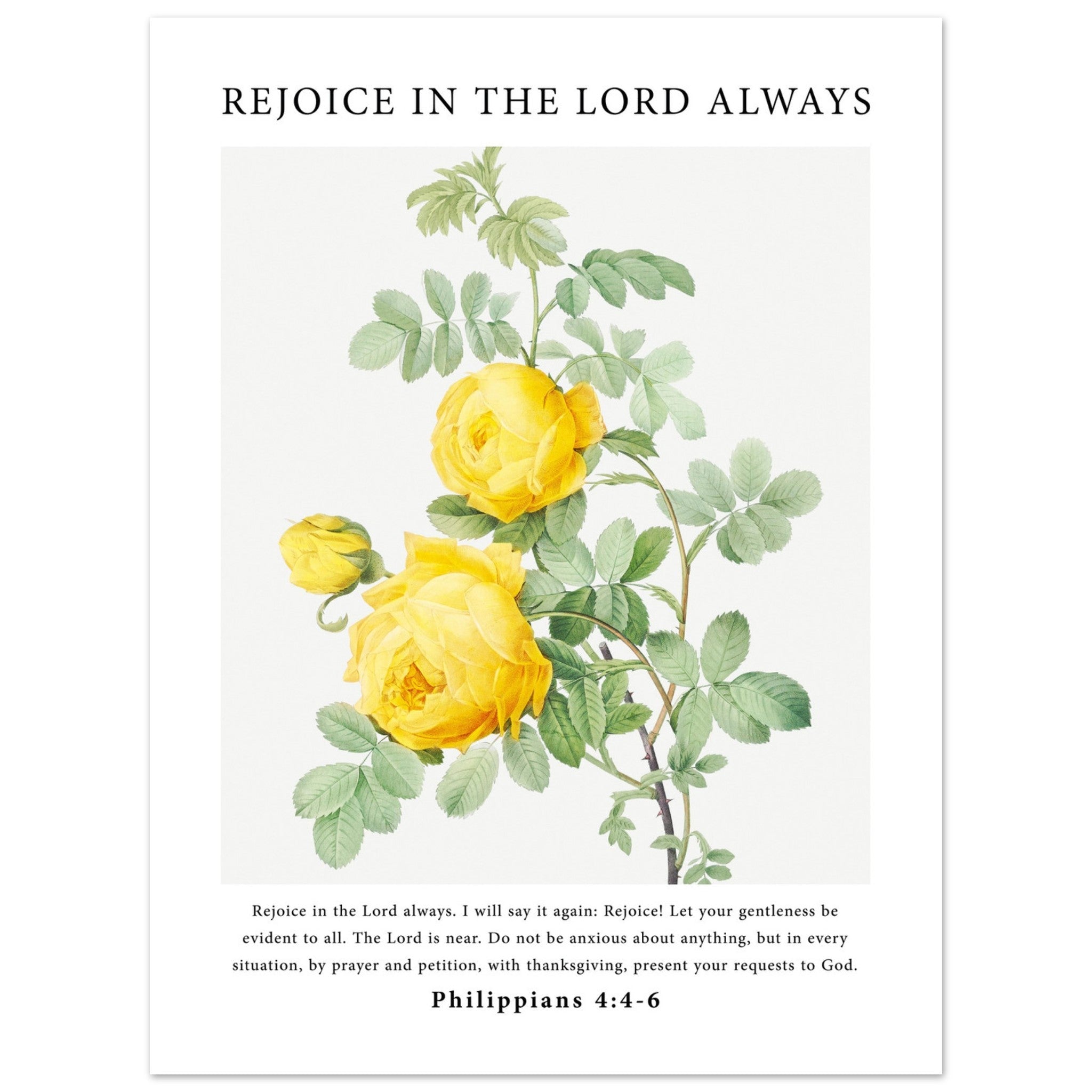 Rejoice In The Lord Always Print - The Christian Art Company