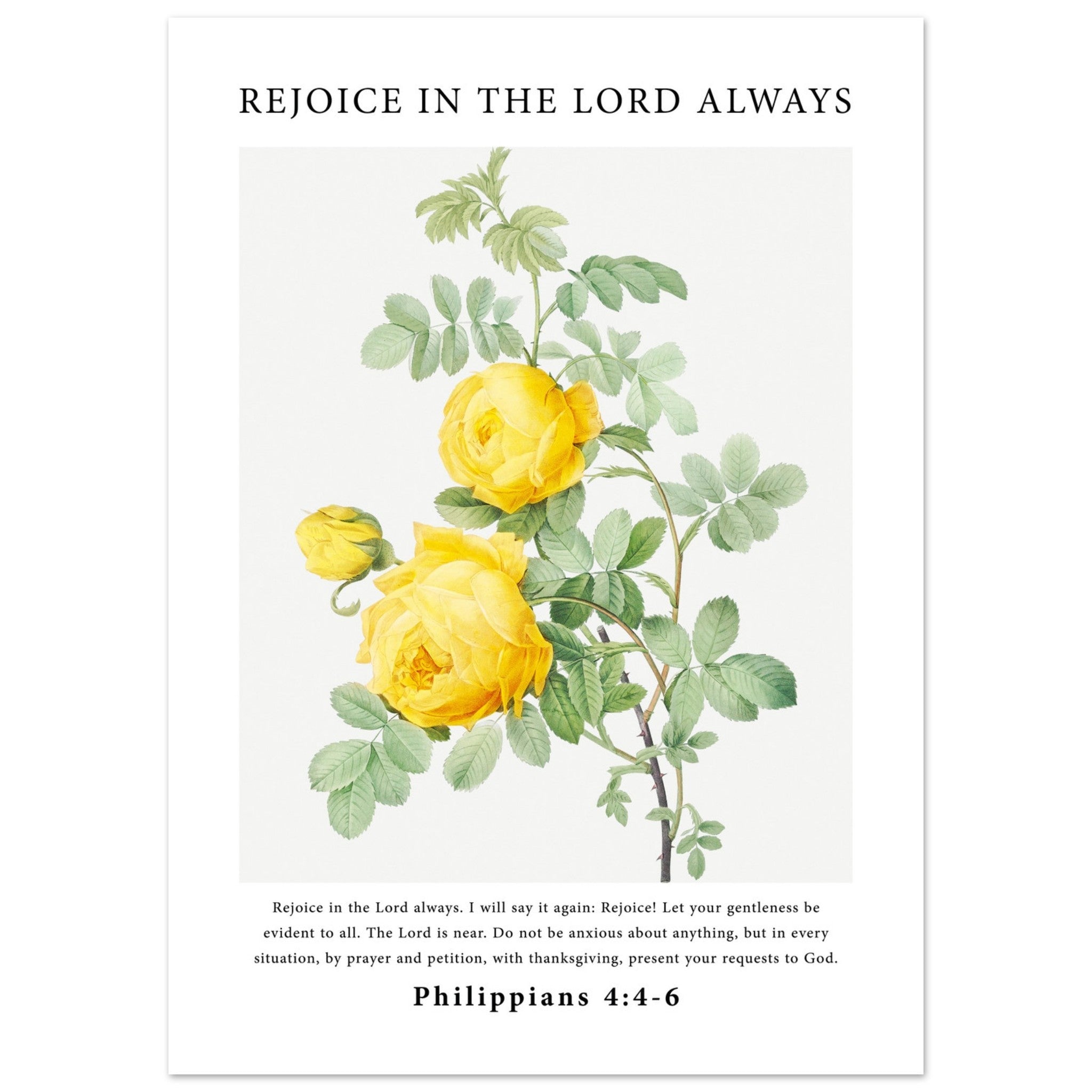 Rejoice In The Lord Always Print - The Christian Art Company
