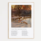 Vintage christmas carol  'Come Thou Long Expected Jesus' framed print for Christian Christmas Home decor.