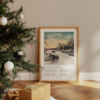 Vintage christmas carol  'O Come All Ye Faithful' framed print for Christian Christmas Home decor.